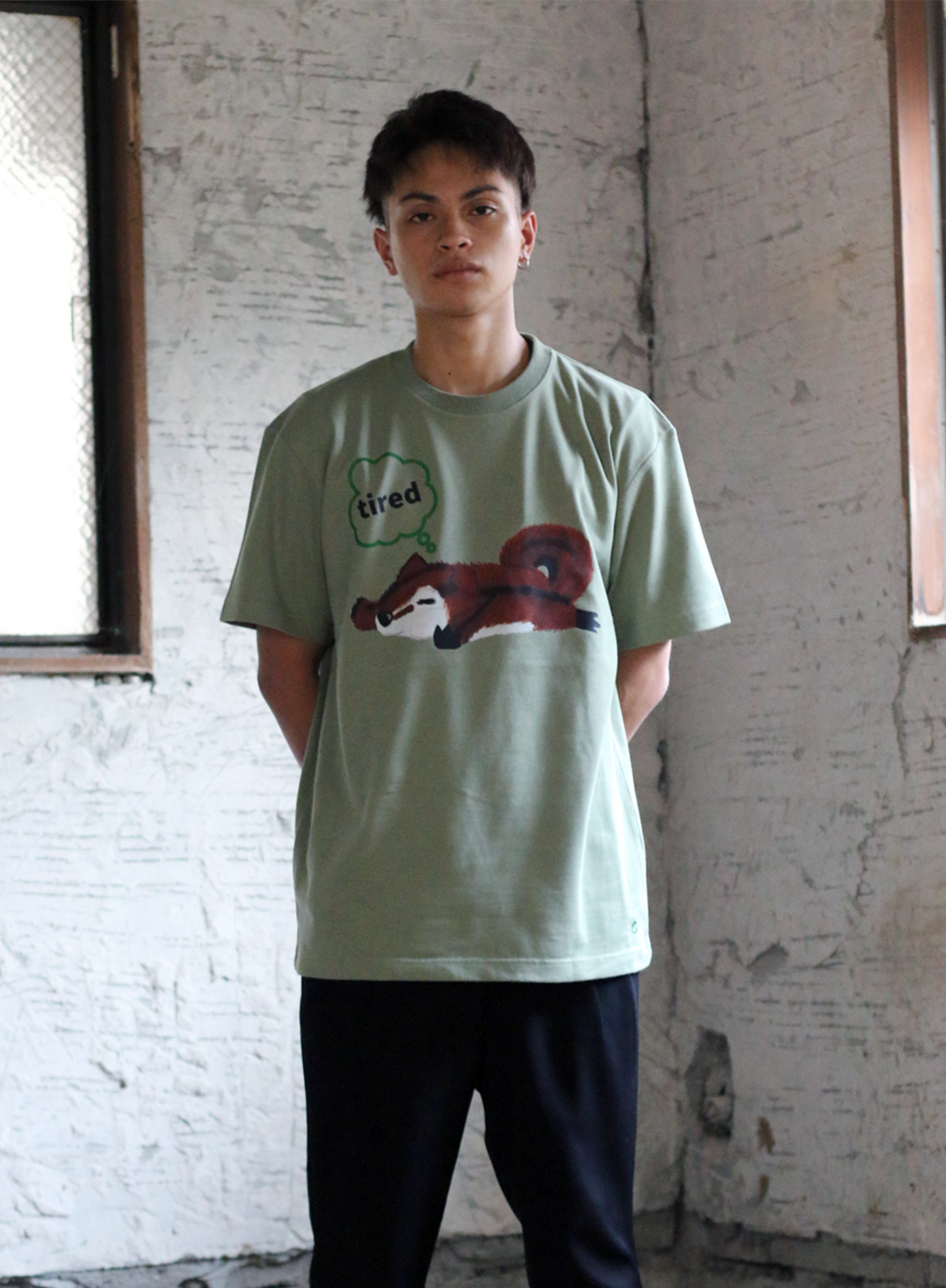 Organic Cotton Tee 【tired】
