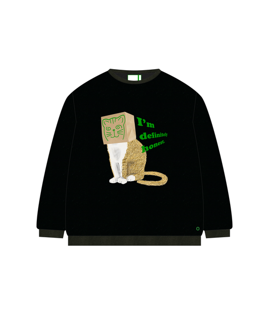 【新作】【受注生産商品】【Nekokaburi】 Sweat shirts 【Black】