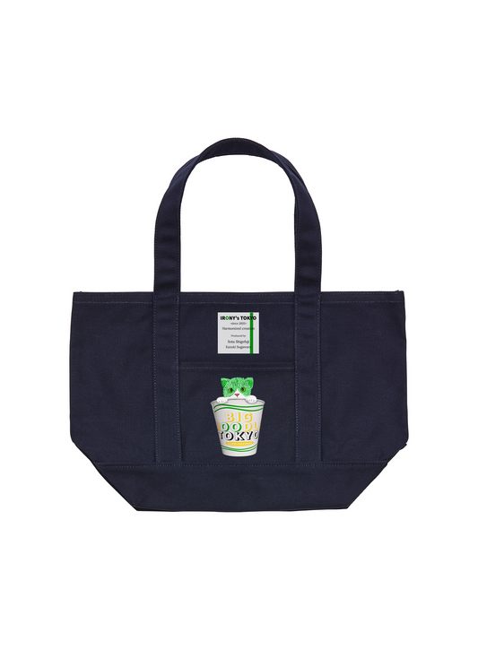 Heavy Tote Bag 【Prettified Cat】 Navy