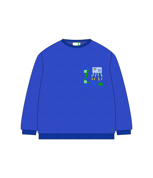 【新作】【受注生産商品】【Strange Jellyfish, Strange Cactus】 Sweat shirts 【Blue】