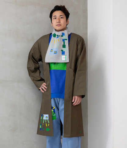 【Strange Jellyfish, Strange Cactus】 Scarf 【Ash】