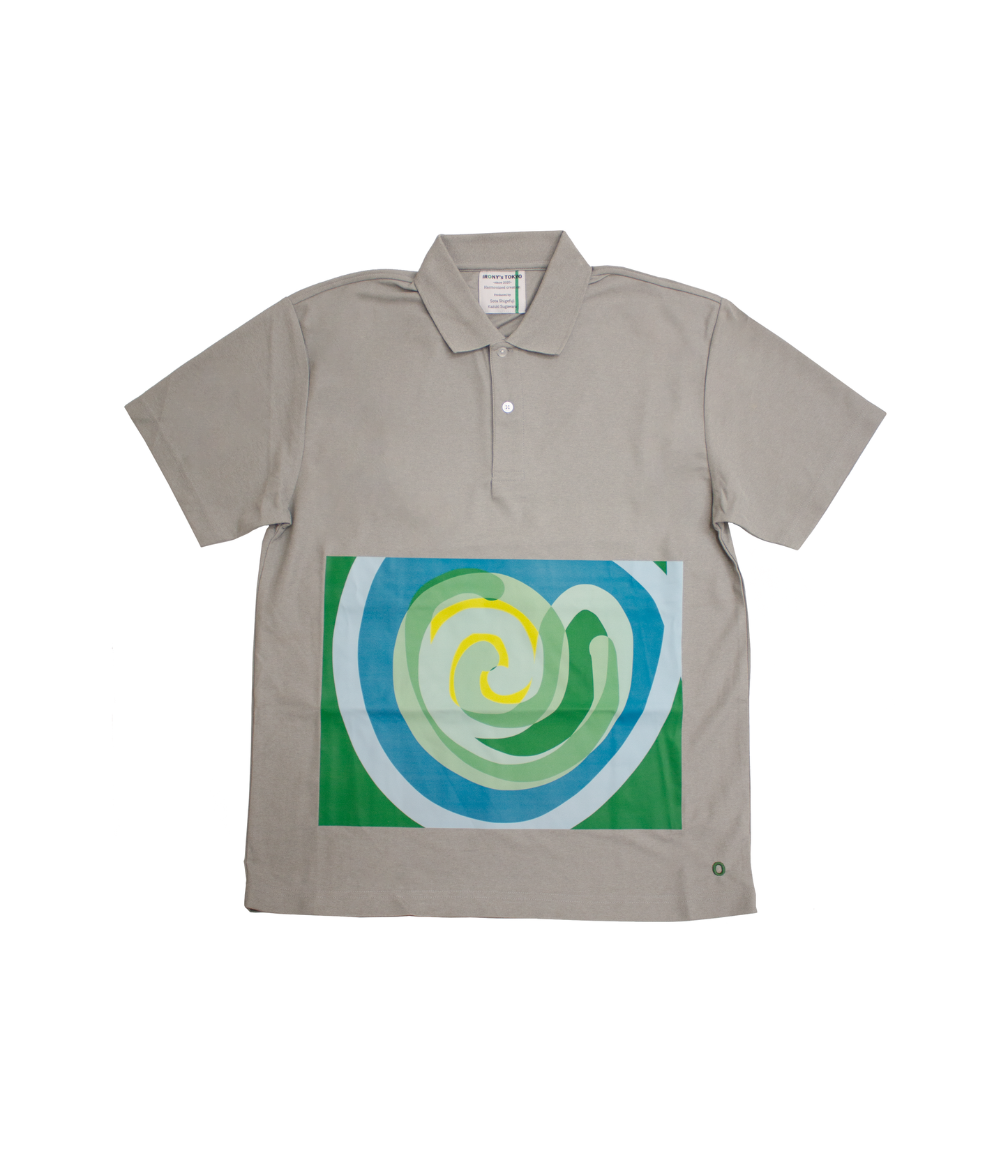 Polo Shirts 【entertaining around and around】 Gray